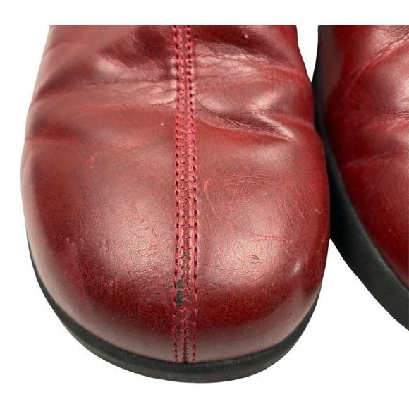 Esprit Womens Burgundy Jules Side Zip Ankle Boot US 4 - Picture 10 of 13